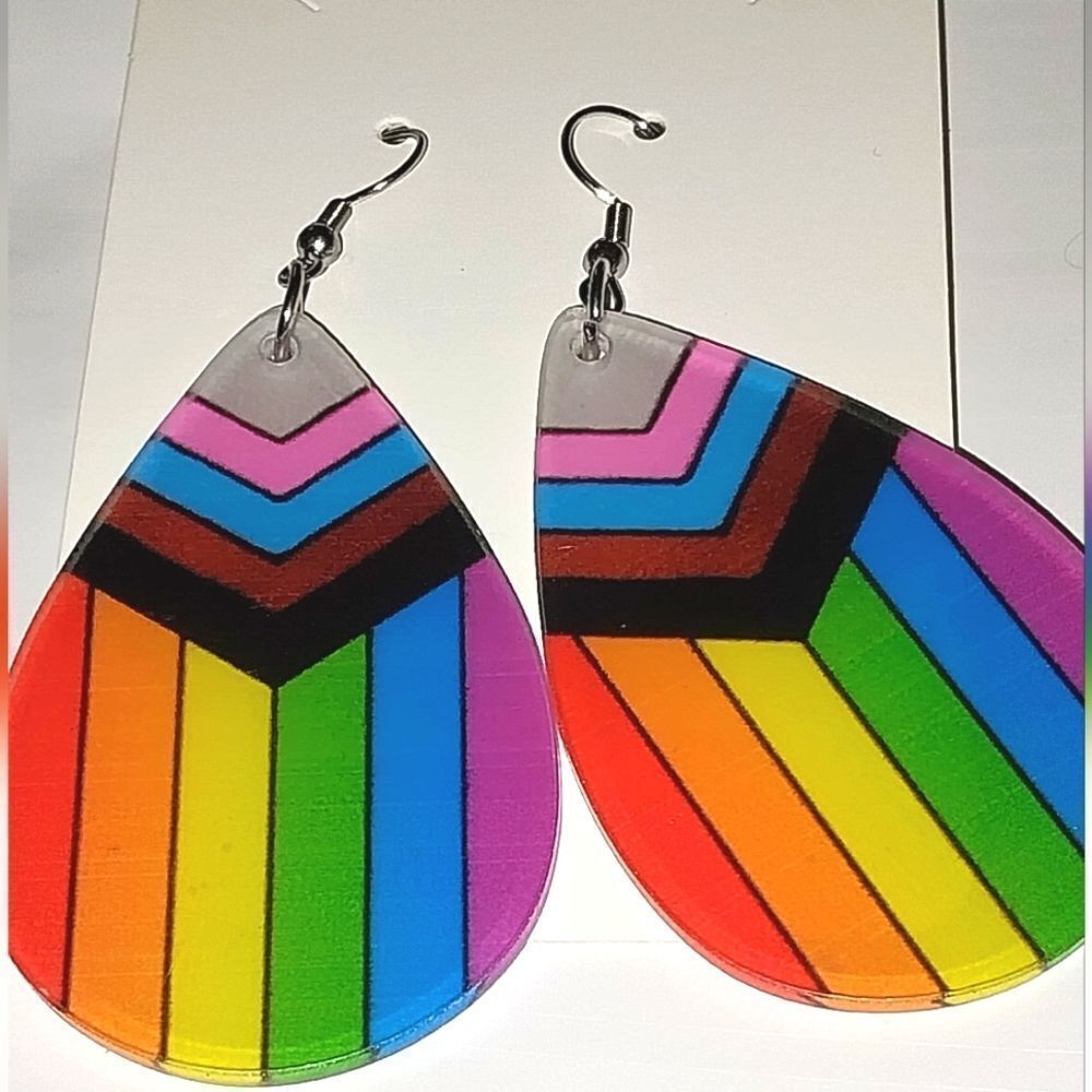Pride Rainbow Dangle earrings For Adults - Picture 5 of 6